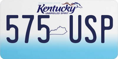 KY license plate 575USP