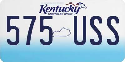 KY license plate 575USS