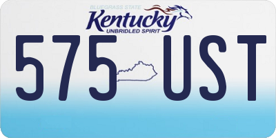 KY license plate 575UST