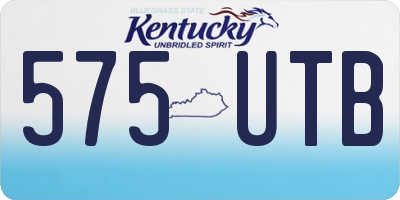 KY license plate 575UTB