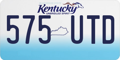 KY license plate 575UTD