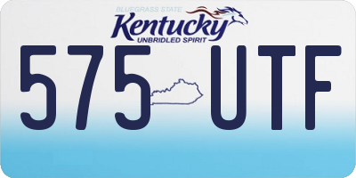 KY license plate 575UTF