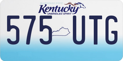 KY license plate 575UTG
