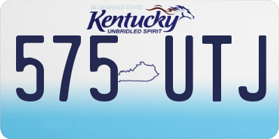 KY license plate 575UTJ