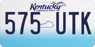 KY license plate 575UTK