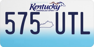 KY license plate 575UTL