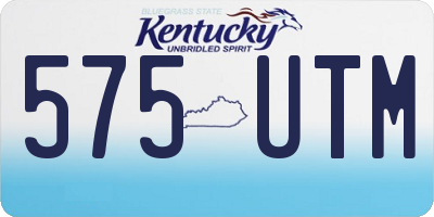 KY license plate 575UTM