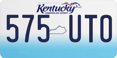 KY license plate 575UTO