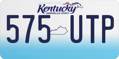 KY license plate 575UTP