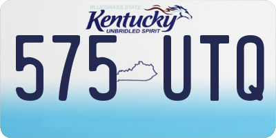 KY license plate 575UTQ