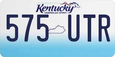 KY license plate 575UTR