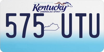 KY license plate 575UTU
