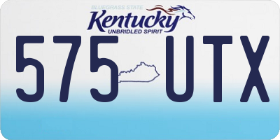 KY license plate 575UTX