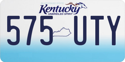 KY license plate 575UTY