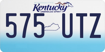 KY license plate 575UTZ