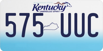 KY license plate 575UUC