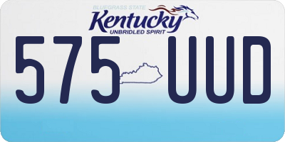 KY license plate 575UUD