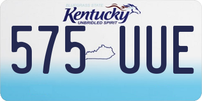 KY license plate 575UUE