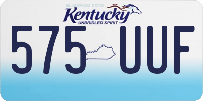 KY license plate 575UUF