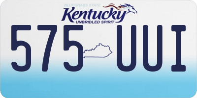 KY license plate 575UUI