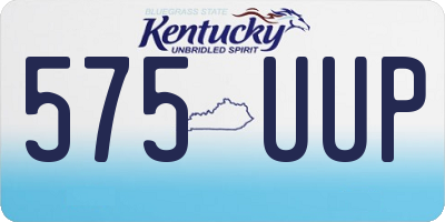 KY license plate 575UUP