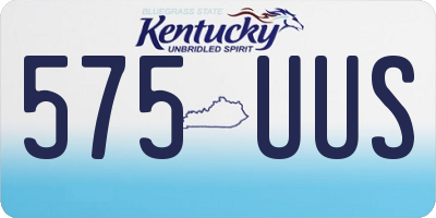 KY license plate 575UUS