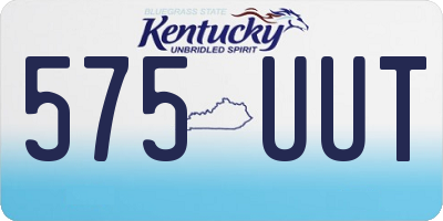 KY license plate 575UUT