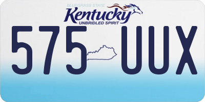 KY license plate 575UUX