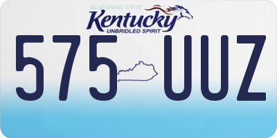 KY license plate 575UUZ