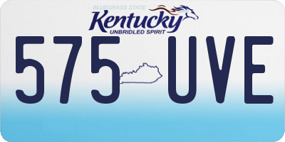 KY license plate 575UVE