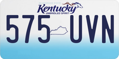KY license plate 575UVN
