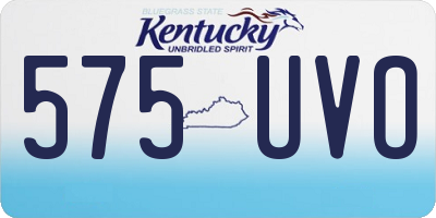 KY license plate 575UVO