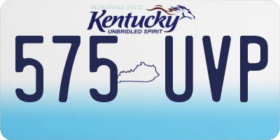 KY license plate 575UVP