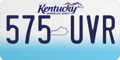 KY license plate 575UVR