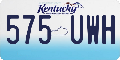KY license plate 575UWH
