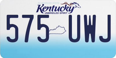 KY license plate 575UWJ