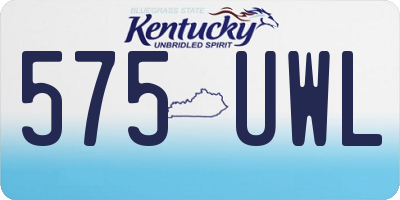 KY license plate 575UWL