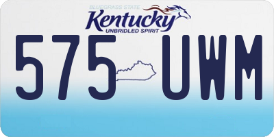 KY license plate 575UWM