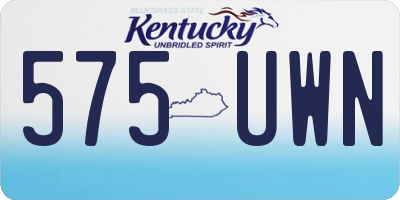 KY license plate 575UWN