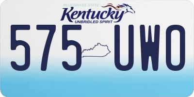KY license plate 575UWO