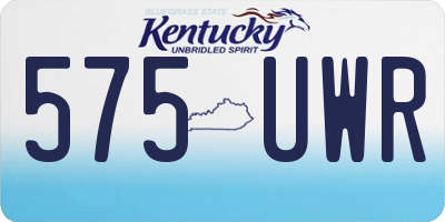 KY license plate 575UWR
