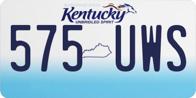 KY license plate 575UWS