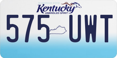 KY license plate 575UWT