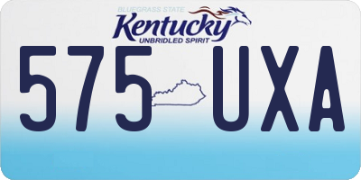 KY license plate 575UXA