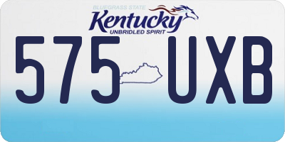 KY license plate 575UXB