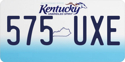 KY license plate 575UXE