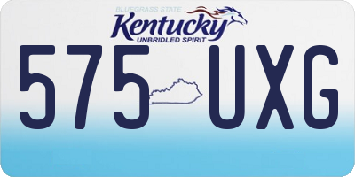 KY license plate 575UXG