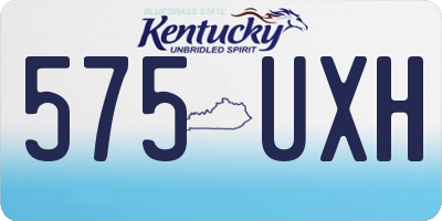 KY license plate 575UXH