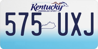 KY license plate 575UXJ