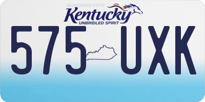 KY license plate 575UXK